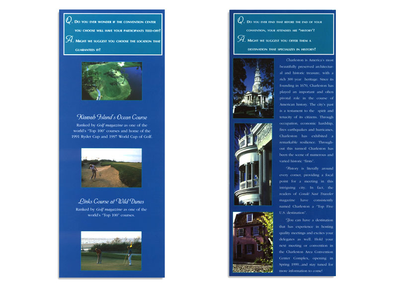 Charleston Area Visitors Bureau Rack Cards